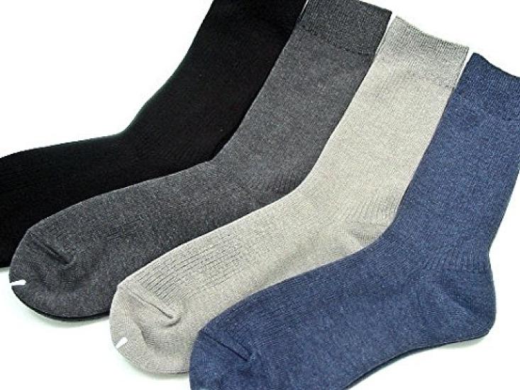 Remocoro Toyobo Silver World Antibacterial Business Ribbed Set Japanese-Made Socks, Men's Pattern, 5-Pair (25.0-27.0 Cm, Assorted)