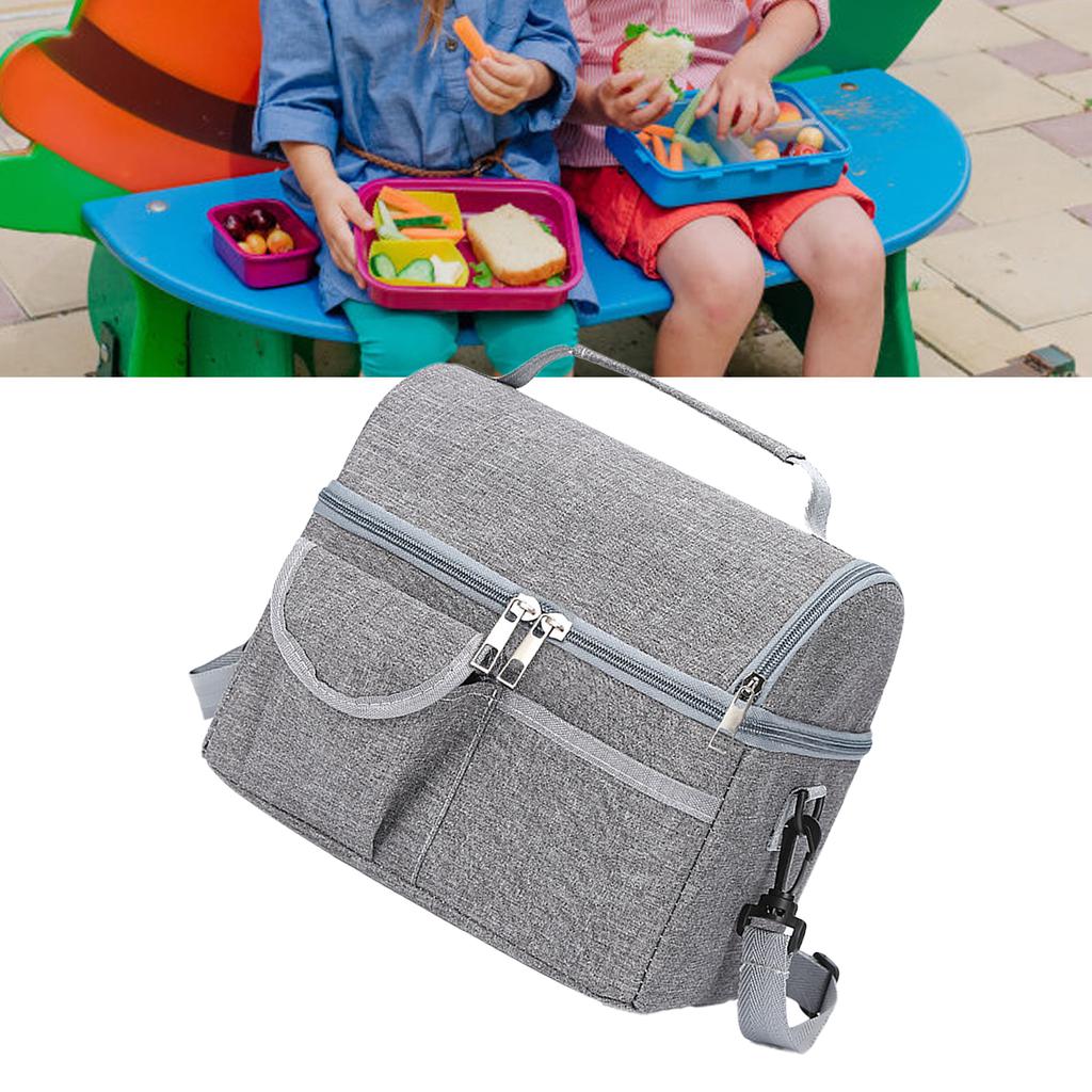 Isoliertasche Großes Fassungsvermögen Doppelschichtig Tragbare Thermotasche für Lunchbox Babyflasche