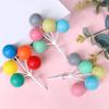 Bunte Mini-Ballon-Kuchenaufsätze Kunststoff-Ballon-Spieße 5 Ballons Dessert-Cupcake-Dekoration für Geburtstagsfeier Hochzeitsfeier