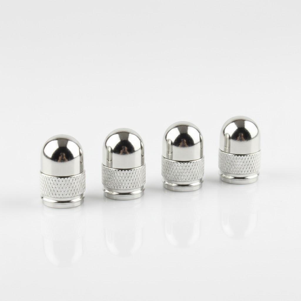 4Pcs Aluminum Tire Valve Stem Caps Bullet Design for Car Truck Wheel Rim Accessories Durable Automotive Parts