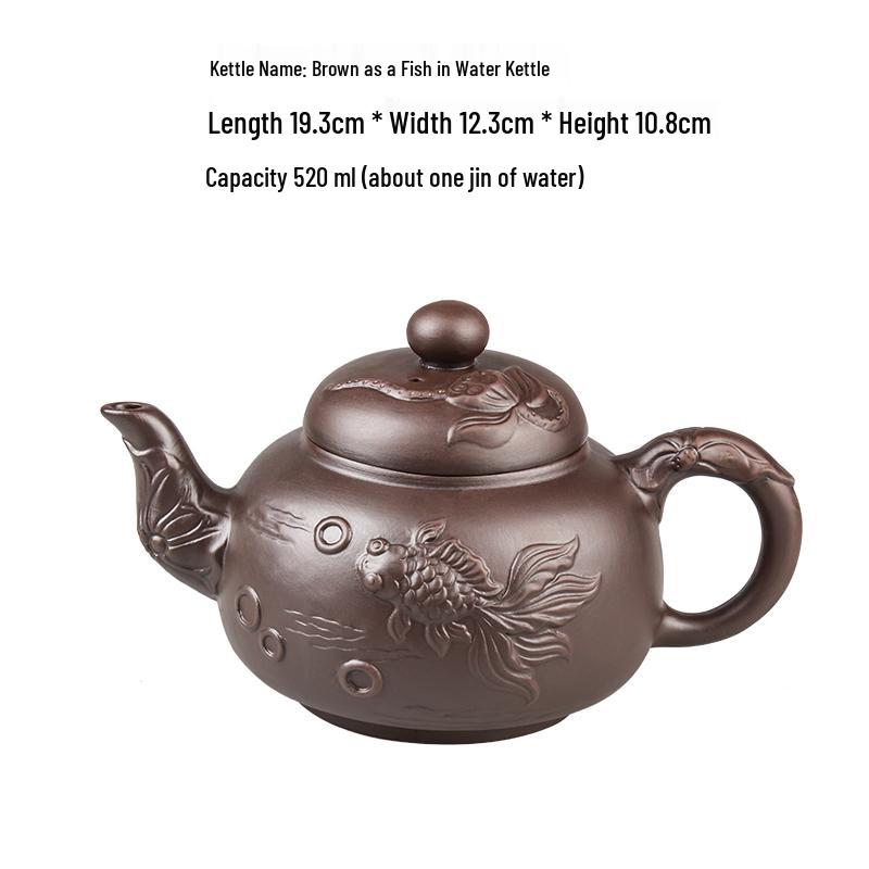 Large Yixing Zisha Handmade Ceramic Teapot for Kung Fu Tea