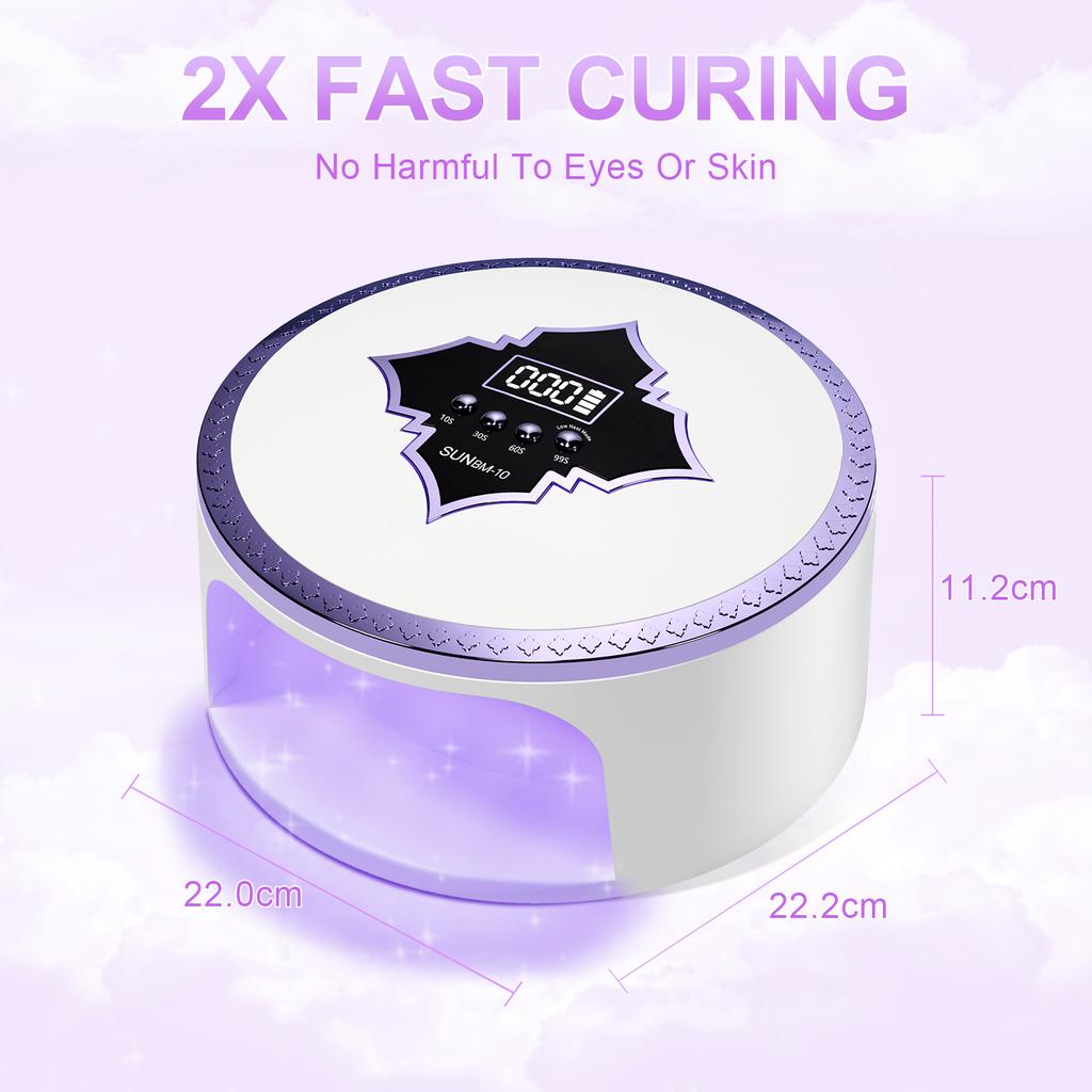 66 Lamp Beads Rechargeable Nail Care Lamp Light Therapy Lamp Quick Drying Nail Care Lamp UV Curing Lamp Wireless Nail Polish Baking Lamp