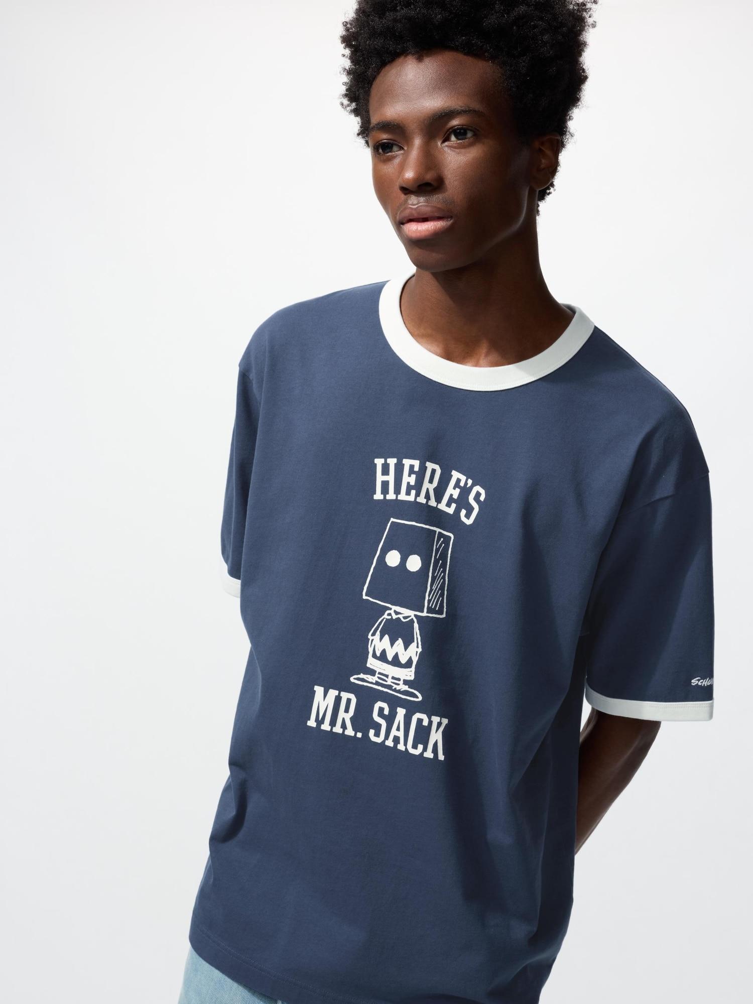 Uniqlo Япония PeanUts УТ Свободный крой 69 NAVY/XS