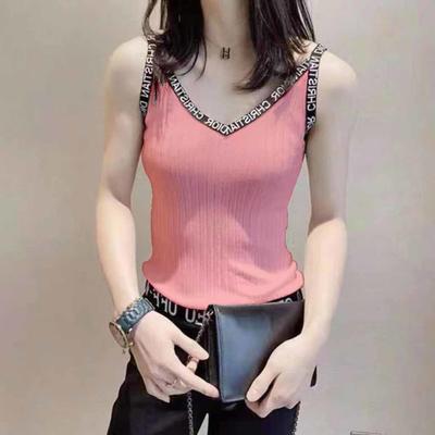 Summer Women's V-neck Slim Fit Tank Top, Sexy Halter Top for Summer