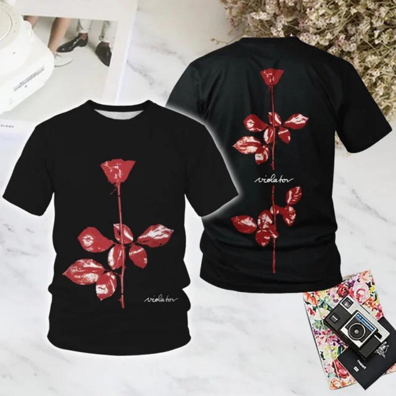 Rock Band Depeche Mode 3D Print T-Shirts Summer New Men Women Hip Hop Trend Short Sleeve TShirt Loose Casual Oversized Y2k Top