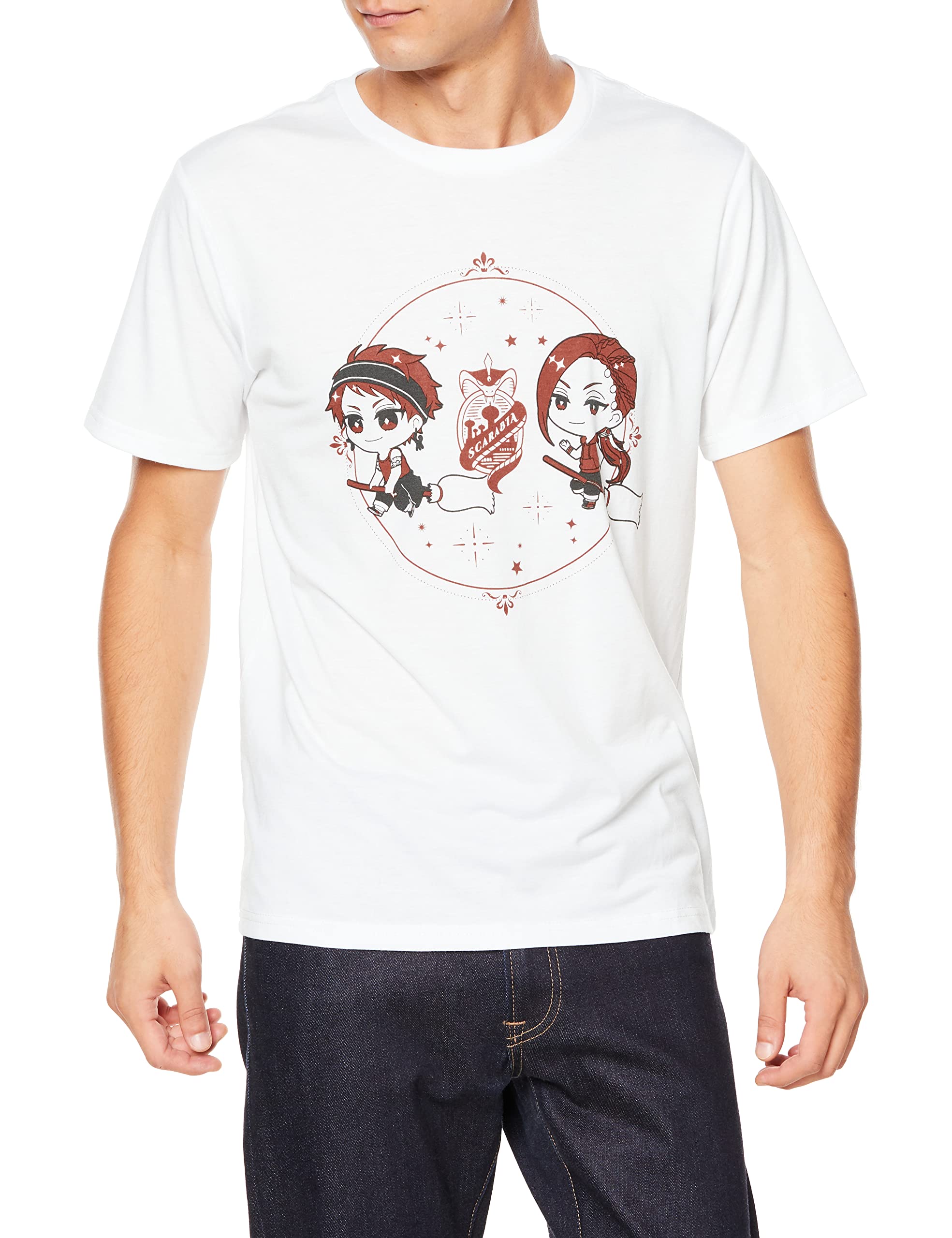 

Disney Twisted Wonderland Flying Skills Bottle Scarabia Dorm White One Size Fits All T-Shirt