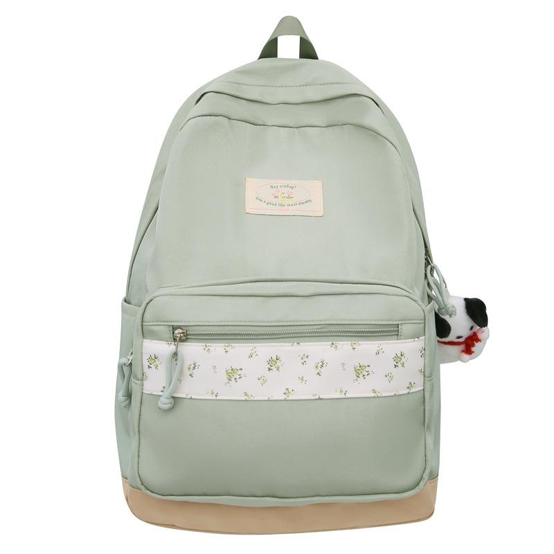 Schultasche Koreanischer ins Mittelschüler Blumenmuster Spleiß Schultasche Weiblicher High-School-Schüler Rucksack Hoher Wert Pendlerrucksack Weiblich