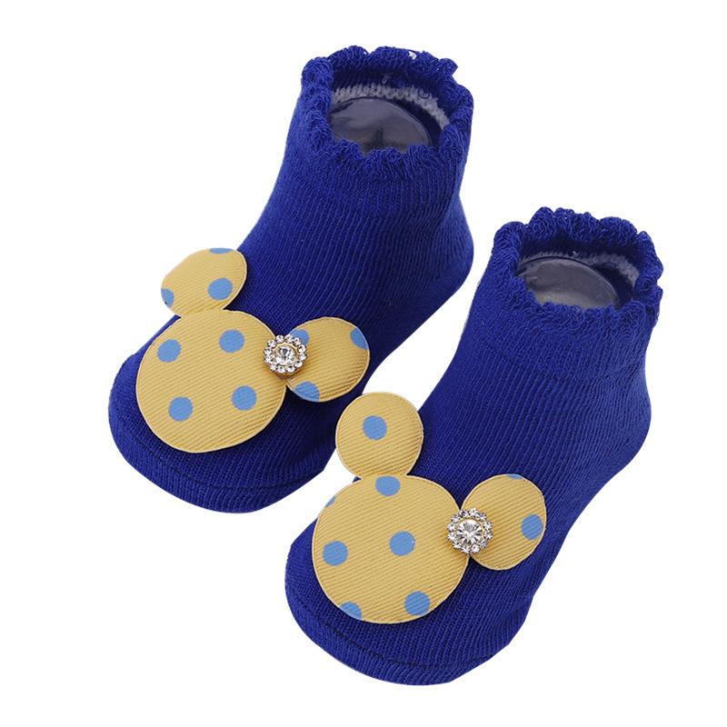 Cartoon Stripe Mesh Bow Baby Socks - Cute European & American Style