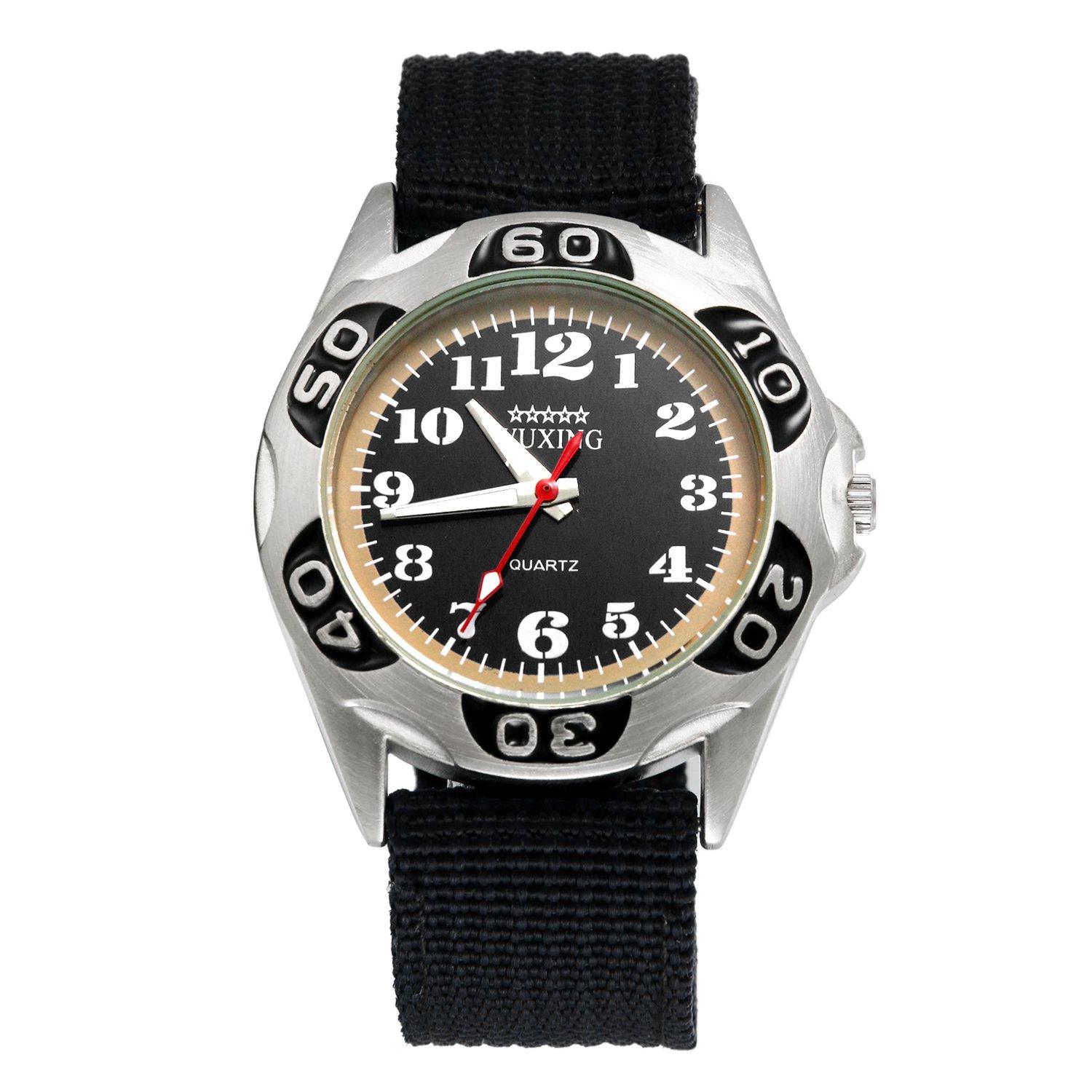 Мужские водонепроницаемые часы Lancardo, Повседневные модные, Для школы, Секундомер, Нейлоновый ремешок, Аналоговый дисплей, Большой циферблат, Пресеты, Аксессуары,