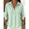 JPNTKY Women's Fashion Casual POLO Neck Long Sleeve Blouses & Shirts