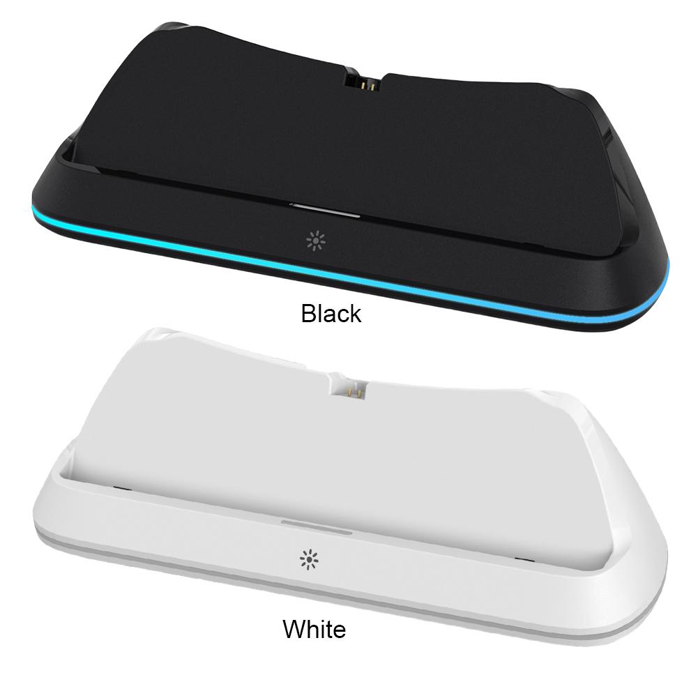 Charging Dock Station with Type-C Adapter Portable Charge Dock 7 RGB Light Modes Charge Base Holder for PS5 Portal Remote Player