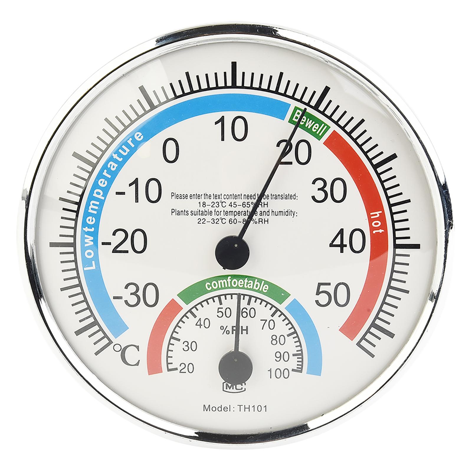 Climate Thermo-hygrometer -30-50° 20-100% White ABS Analogue Control Inside Decor Home Household Humidity Useful China Mainland