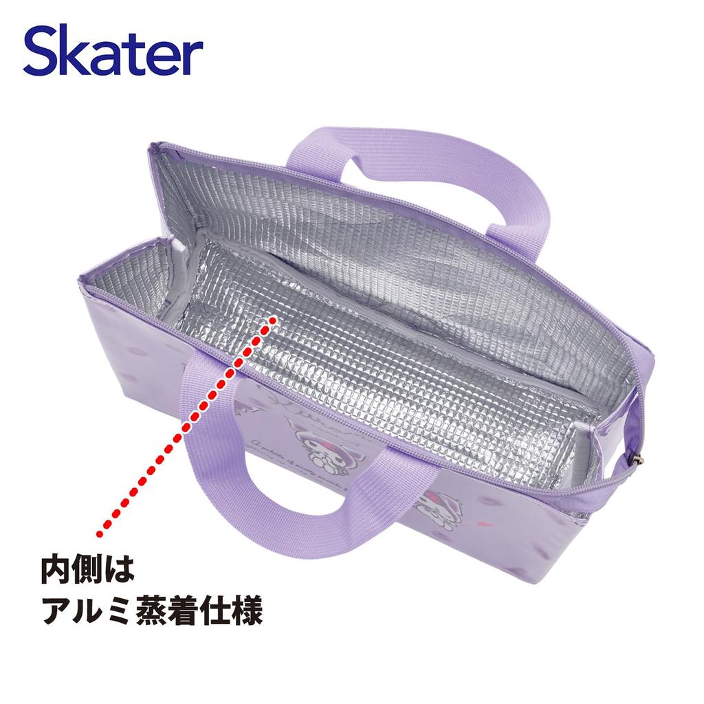 Skater Bento Pokryte Winylem Lunch Szerokość 29 x Wysokość 21 x Głębokość Pudełko Akwarelowe Sanrio, Torba, Chłodziarka, 12cm, Kuromi, Kosmetyki, KBCV1-A