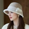 New Wool Splicing Bucket Hat Fashionable Women's Top Hat Outdoor Basin Hat