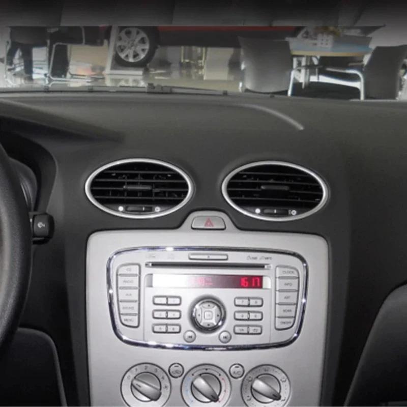 4 szt. naklejka dekoracyjna na wylot klimatyzacji samochodowej w kształcie okręgu do akcesoriów samochodowych Ford Focus 2 MK2 2005-2013