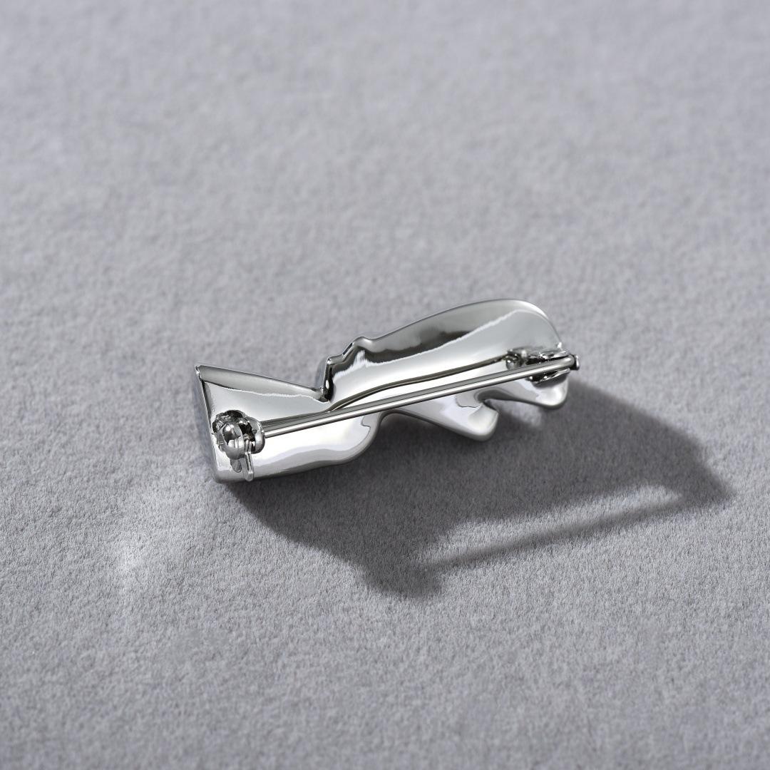 Premium Metal Copper Platinum Plated Bow Pin Women S Personality Fashion Unique Trend Exquisite Girl Brooch