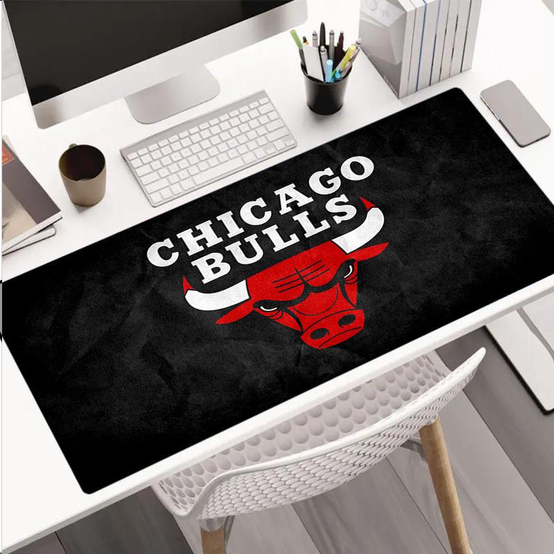 Tappetino per Mouse Logo Chicago Bulls, Base in Gomma, Tappetino per Mouse per Giocatori e Uso Ufficio, Scrivania da Gioco, Tappetino Facile da Pulire Regali di Natale per Fan
