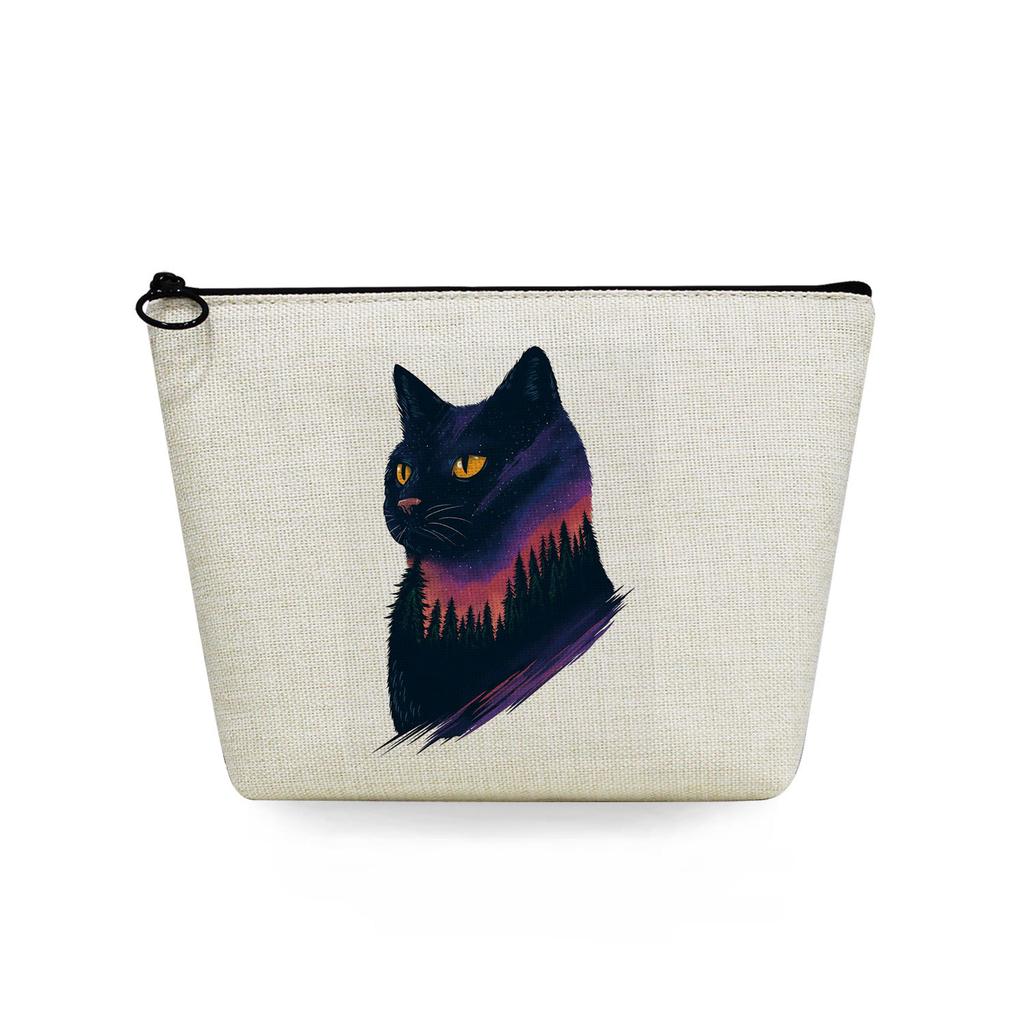 Women Cat Print Cosmetic Bag Toiletries Organize Travel Storage Case 6744