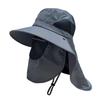 Lightweight Summer Hat Breathable Mesh Bucket Hat 360-Degree Sunshade Fisherman with Detachable Face