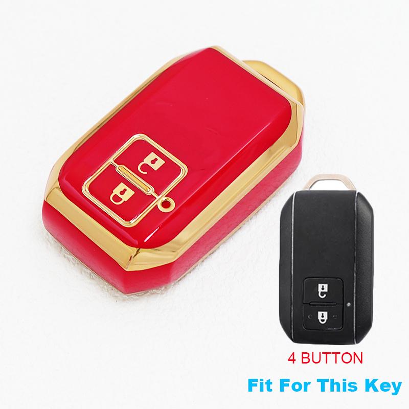 Modne 2-przyciskowe etui z TPU na kluczyk samochodowy z pilotem, osłona, skorupa, brelok dla Suzuki Ertiga Swift Wagon R, chroniony uchwyt, akcesoria bezkluczykowe