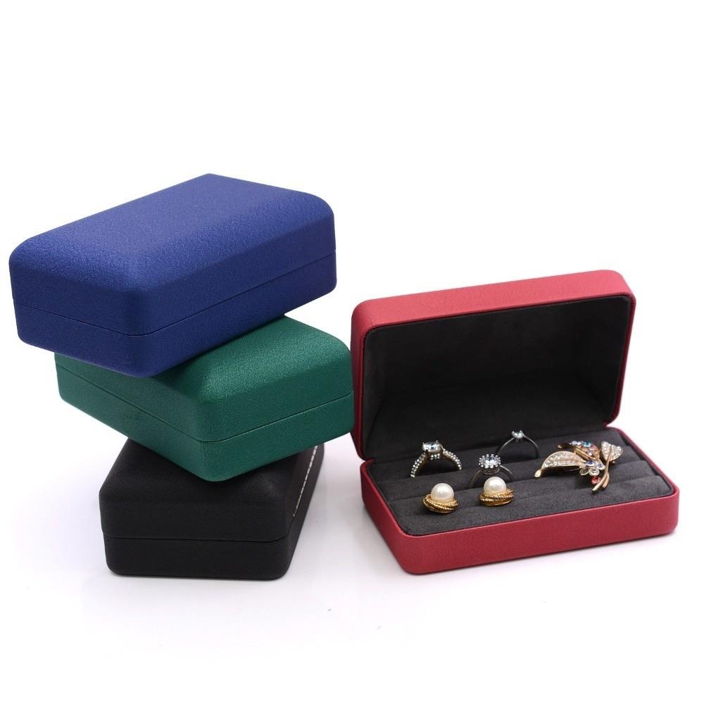 PU Leather Ring Organizer Box Stackable Design Ring Storage Box New Jewelry Box Travel Storage