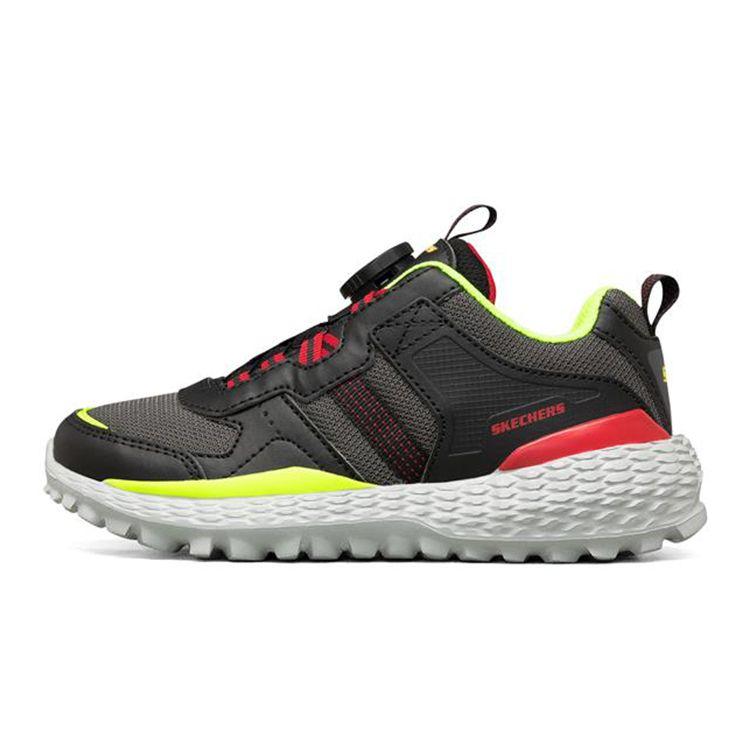 Skechers Monster Comfortable Durable Shock Absorbing Wear Resistant Low Top Kids Running Shoes Kids running shoes Black 402241L-BKRD 28.5