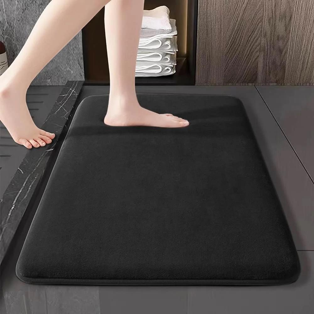 Thickened Solid Color Bathroom Mat Absorbent Toilet Floor Mat Entrance Home Non-slip Foot Mat Kitchen Door Mat