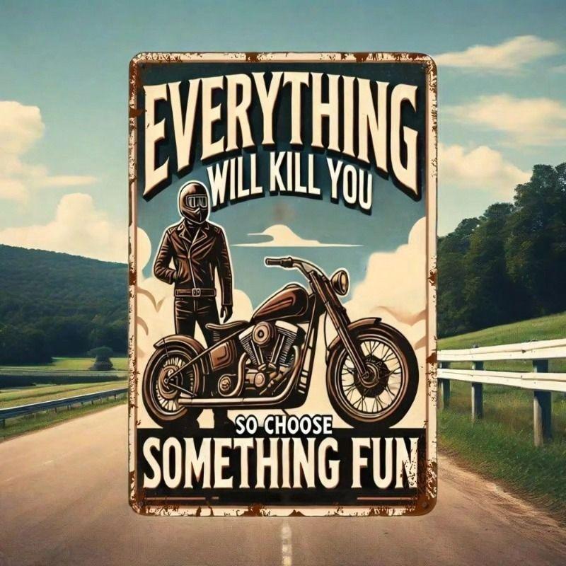 Vintage Metal Tin Sign Garage Pub Man Cave Wall Decor 8x12 inch