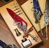 Vintage Mechanical Punk Wind Quill Set Gothic Replacement Nib Dipped In Ink Pen