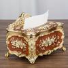 European Style Tissue Box, High-end El Restaurant Napkin Extraction Box, Living Room Desktop Paper Extraction Storage Box