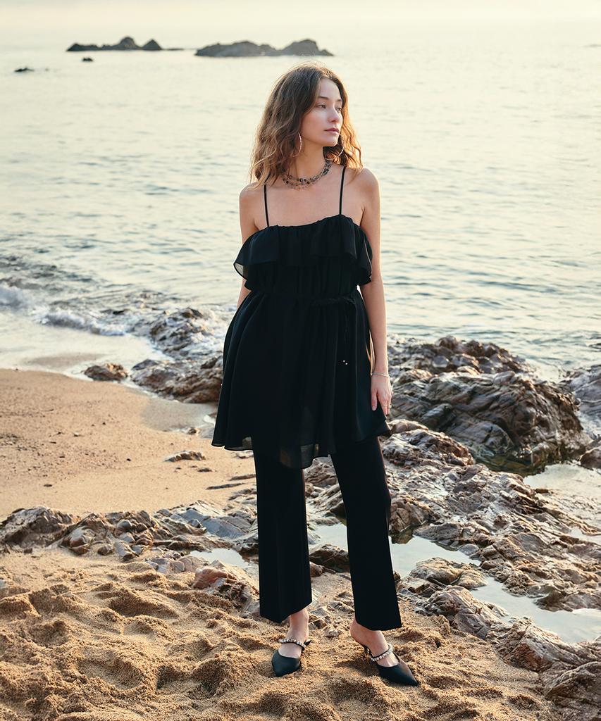 Aiseugadeuneiogongpal Ruffle Tea Dress_Black