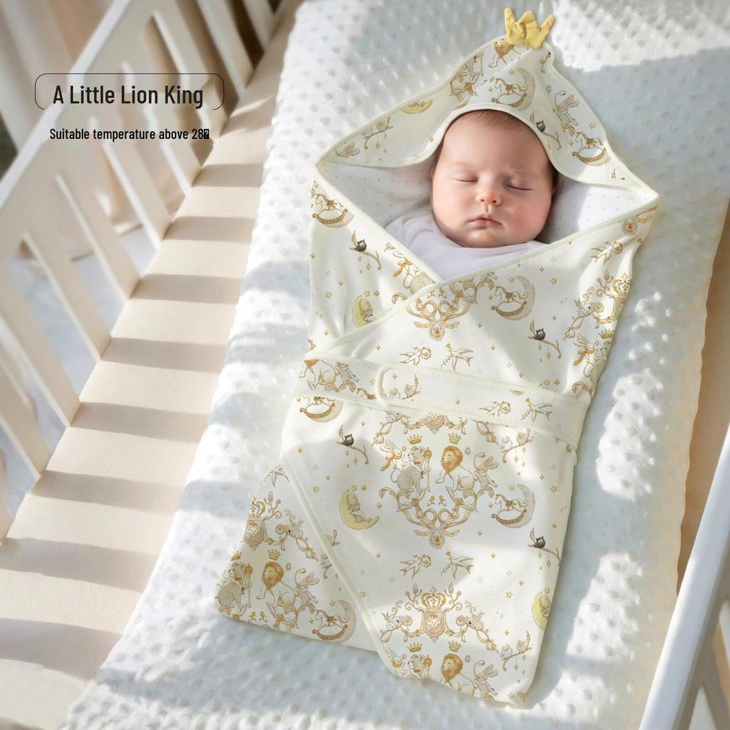 Summer Pure Cotton Newborn Swaddle Blanket - Double Layer, Lightweight Baby Essential Cloth