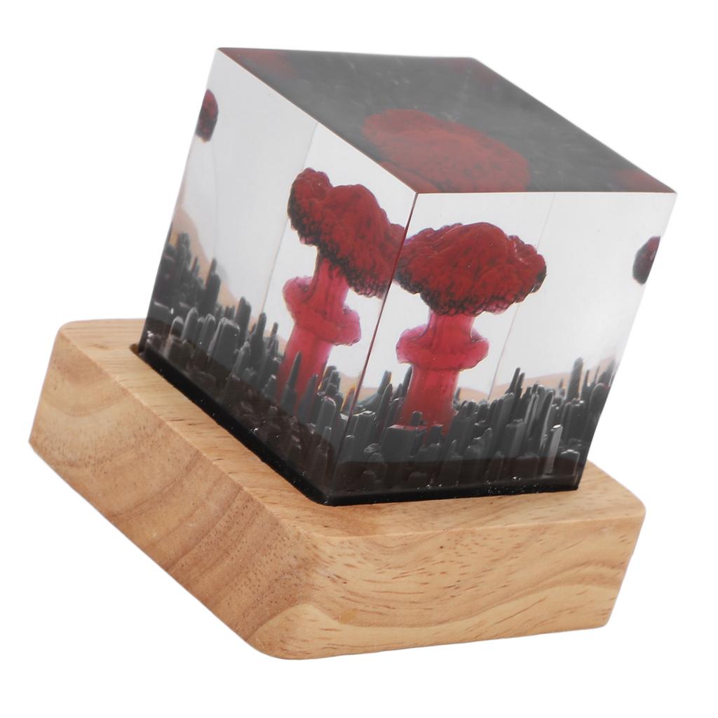 Mushroom Nuclear Blast Lamp Ornament Ambient Lamp Decoration Night Light Bedroom Living Room Decor USB Plug In 5V Red Light