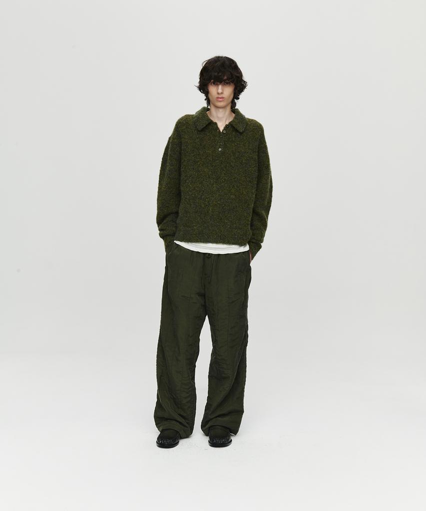 Hoite Het Mohair Polo Knit (Khaki)