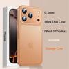 For Iphone 17 Pro Luxury Slim Ultra Thin Case For iPhone 17 Pro Max 17Pro 17ProMax Hard PC Cover Orange Invisible Case