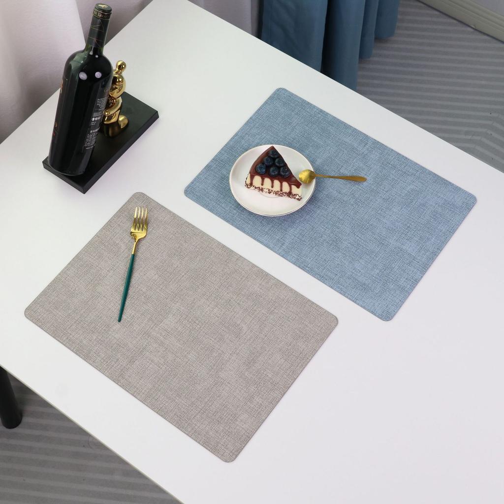 Placemat Light Luxury Solid Color Dining Table Heat Insulation Mat Anti-scalding Coaster Tableware Bowl Plate Tableware Western Food Mat Waterproof