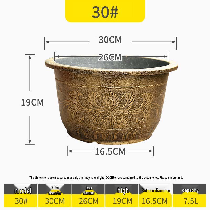 Large Thickened Outdoor Plastic Flower Pot for Trees, Water Lilies, and Lotus Plants