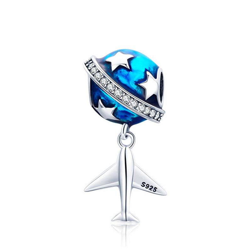 New European Football Star Airplane Train Diy Fine Beads Fit Original Charms Silver 925 Bracelet Jewelry For Women