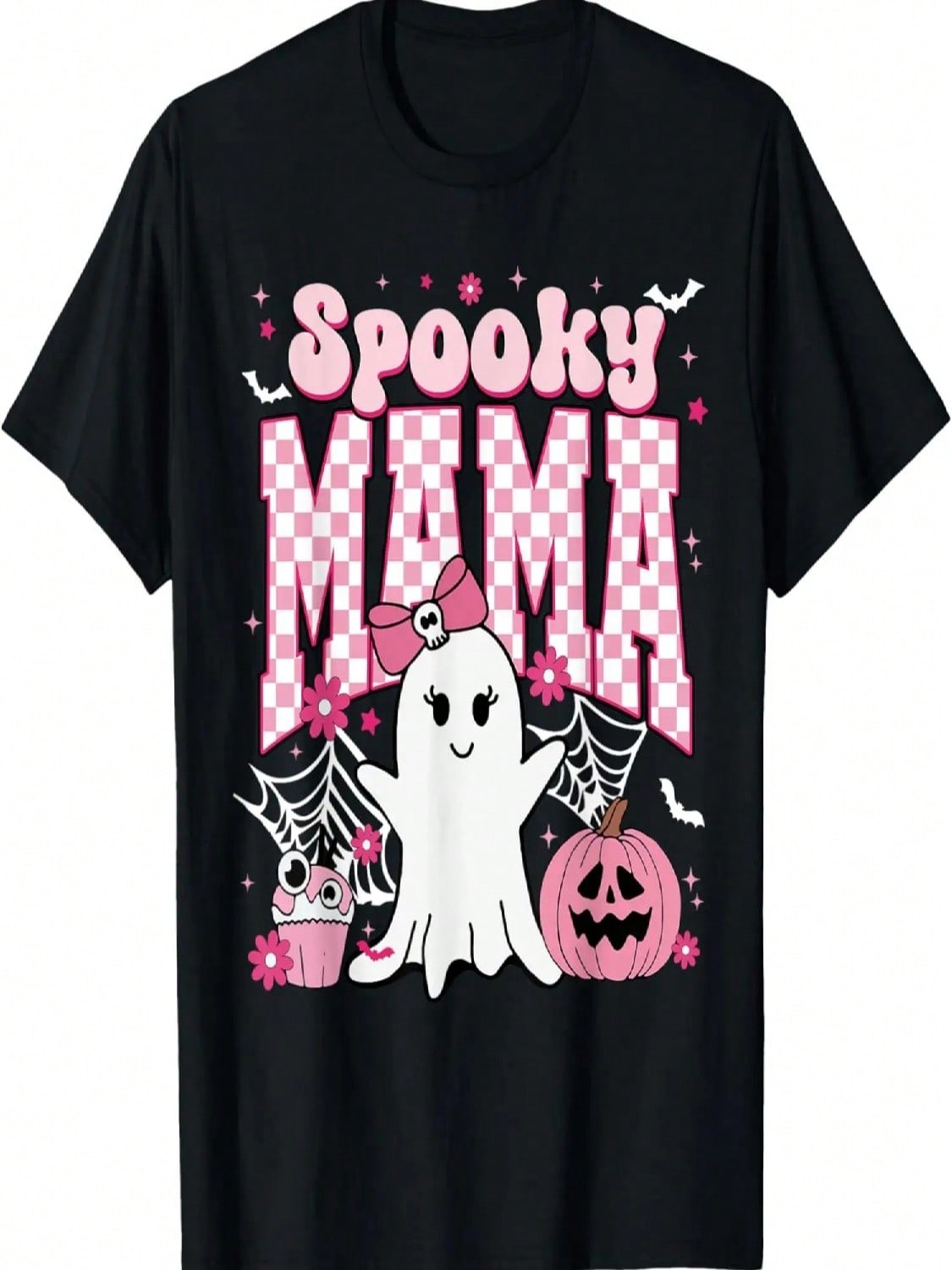 Spooky Mama Groovy Vintage Ghost Halloween Spooky Mom Mother T-Shirt S разноцветный