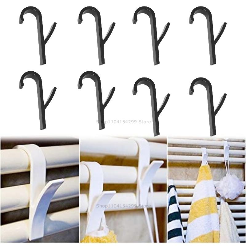 Hanger Clips Storage Bathroom Shower Towel Holder Hanger Heated Radiator Hooks Clips Storage Racks Clothes Scarf Hanger Hooks