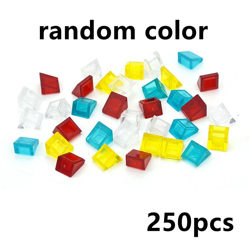 250Pcs Color Building Blocks Figure Smooth Slope Bevel Bricks 54200 1x1 Educational Creative Size Compatible With Toys for Child