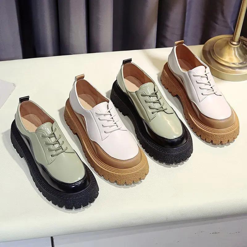2024New Women Loafers Bowtie Slip on Shoes Female Boat Shoes Black Oxford Shoes Casual Shoes Patent Leather Zapatos Mujer