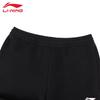 Li Ning Fitness Series Solid Color Straight Leg Knitted Sports Pants Women Bottoms Black AKLTB42-1