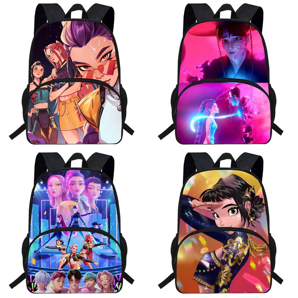 Kpop Dämonenjäger Rucksack für Kinder mit atmungsaktivem Oxford-Gewebe und Stoßdämpfung für den Schulgebrauch