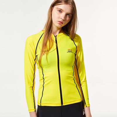 ARGO Grover Women'S Zip-Up Rash Guard Top Yellow