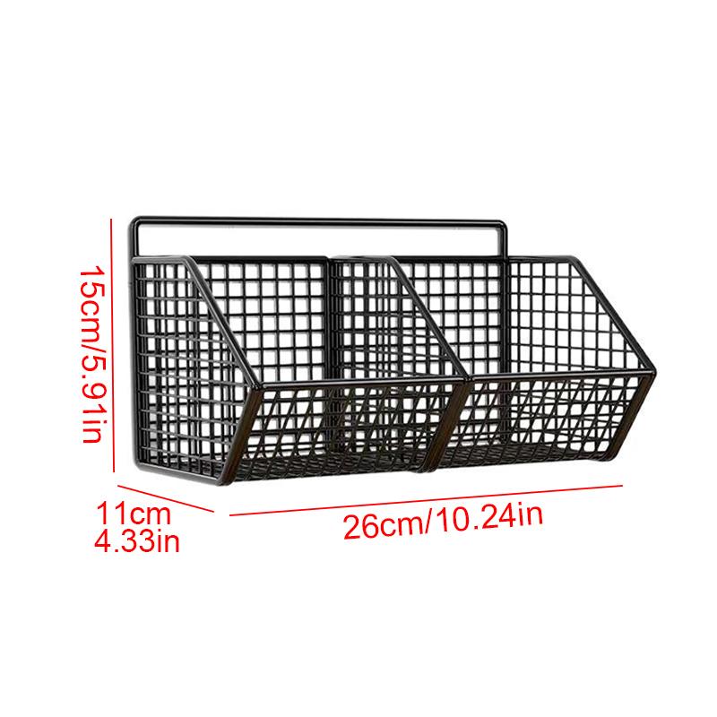 1PC Durable Metal Rack Heavy-Duty With Open Grid Design Space-Saving Vertical Garlic Wall Shelf For Vegetables 2 Sizes