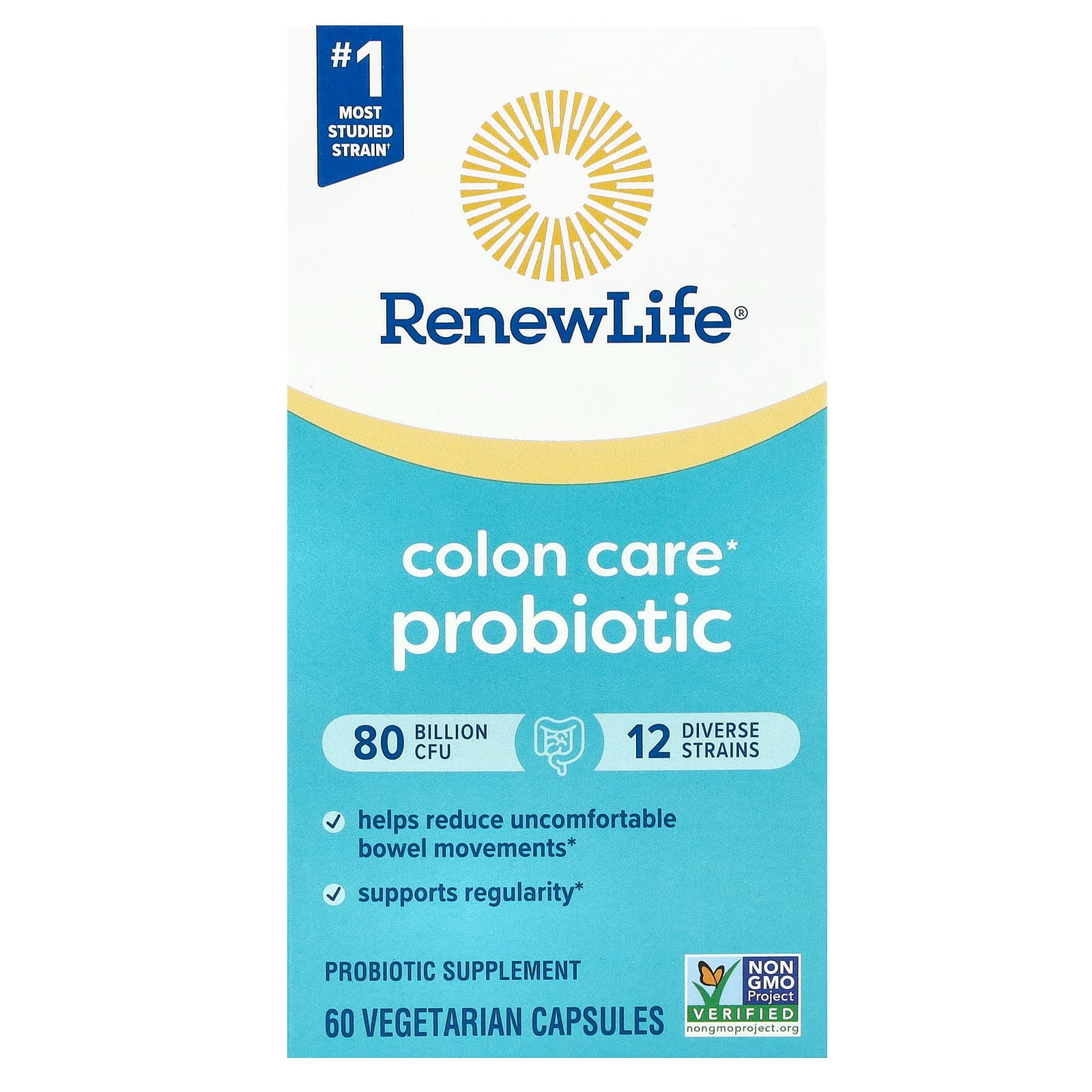 

Ultimate Flora Gut Care Probiotic, 80 Billion CFU, 60 Veggie Caps