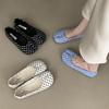 Damen Französischer Stil Tupfen Schweinshuf Ballerinas Sommer 2025 Trendige Abendliche Sanfte Nische Zehentrenner Loafers