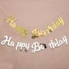 Birthday Letter Banner: Gold, Silver & Rose Gold Hot-Stamped Letters for Adult & Children’s Celebrations and Wedding Decor
