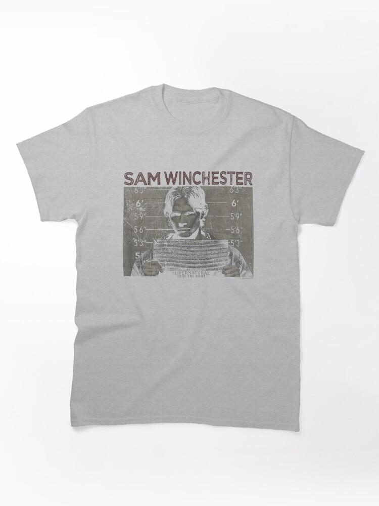 City Hunter Supernatural Sam Winchester Mugshot Portrait Design Classic Unisex T-Shirt
